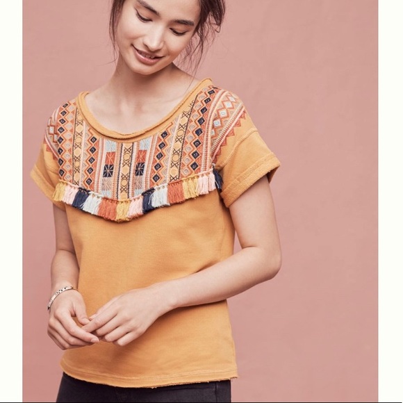 Chloe Oliver yellow Valencia top from Anthro - Picture 1 of 5
